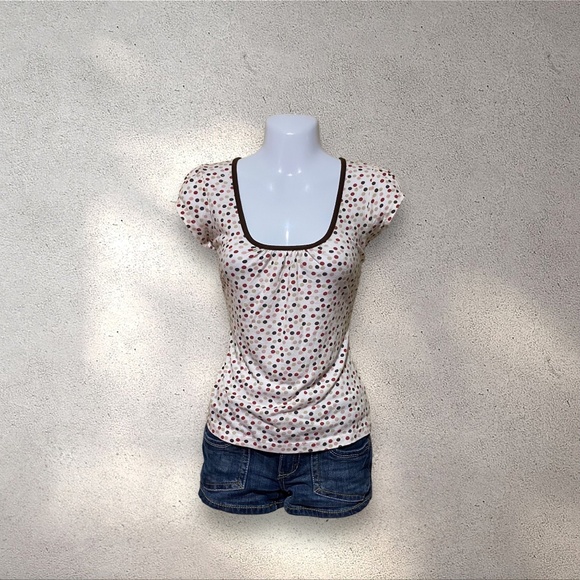 Hiatus Tops - Hiatus Multi-Coloured Polka Dots Top